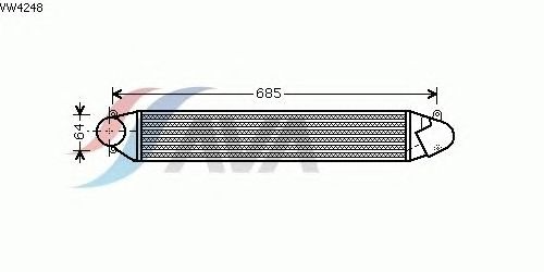 Интеркулер AVA QUALITY COOLING VW4248