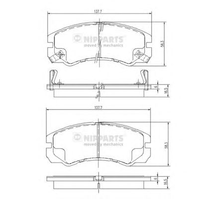 Гальмівні колодки NIPPARTS J3609009