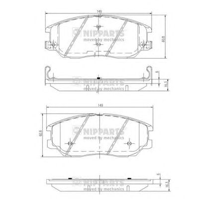 Тормозные колодки NIPPARTS J3600327