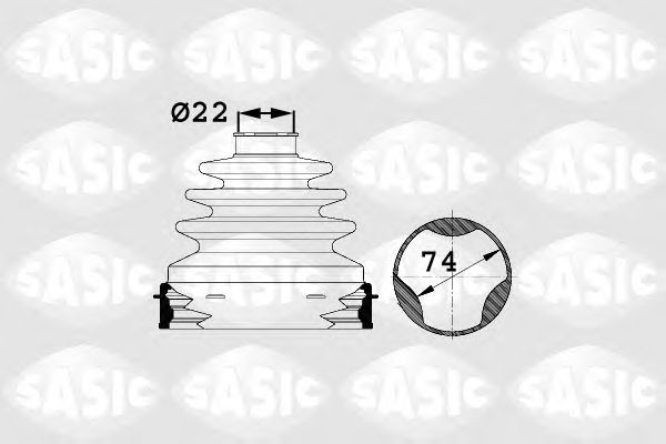 Комплект пыльника ШРУСа SASIC 1904005