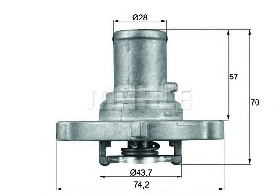 Термостат MAHLE ORIGINAL TI 122 87D
