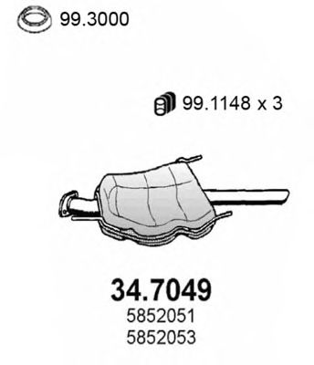 Глушитель ASSO 34.7049