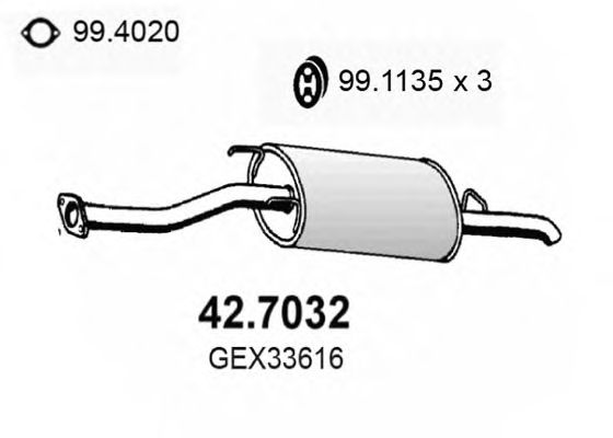 Глушитель ASSO 42.7032
