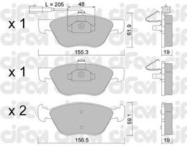 Тормозные колодки CIFAM 822-083-2