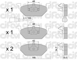 Тормозные колодки CIFAM 822-211-2