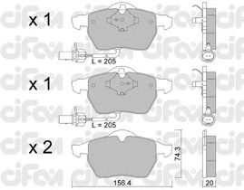 Тормозные колодки CIFAM 822-314-0