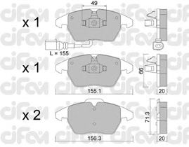 Тормозные колодки CIFAM 822-548-0
