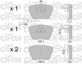 Тормозные колодки CIFAM 822-549-4