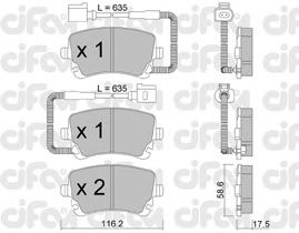 Тормозные колодки CIFAM 822-554-1