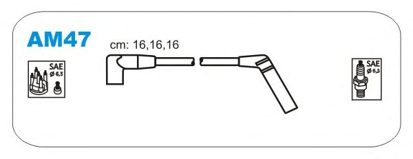 Комплект високовольтних проводів JANMOR AM47