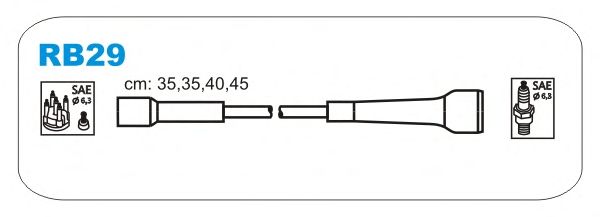 Комплект високовольтних проводів JANMOR RB29