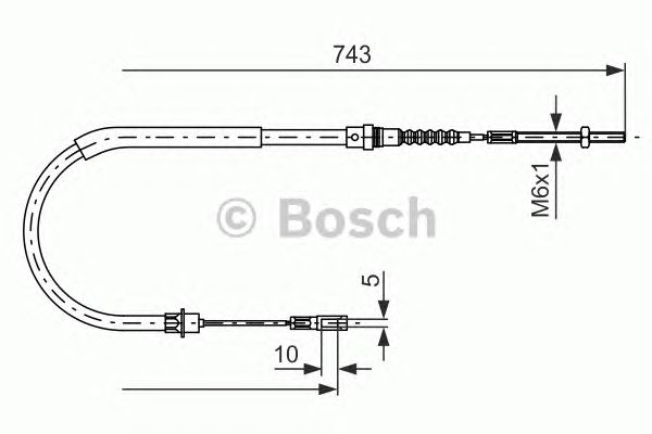 Трос ручника BOSCH 1 987 477 566