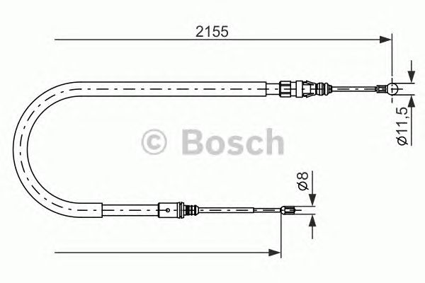 Трос ручника BOSCH 1 987 477 994