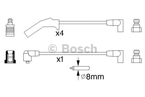 Комплект високовольтних проводів BOSCH 0 986 356 724