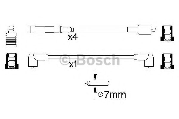 Комплект высоковольтных проводов BOSCH 0 986 356 773