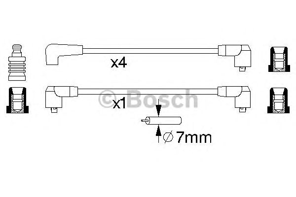 Комплект высоковольтных проводов BOSCH 0 986 356 844