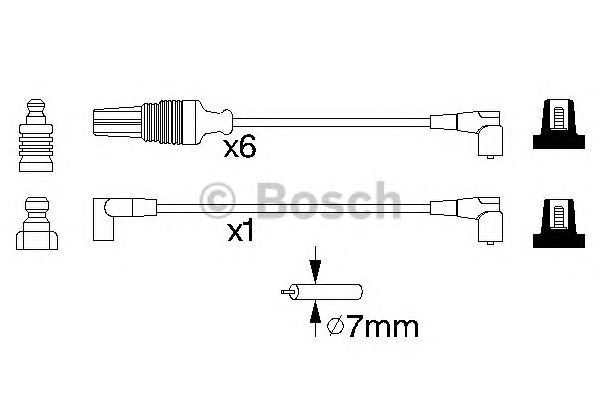 Комплект высоковольтных проводов BOSCH 0 986 356 964