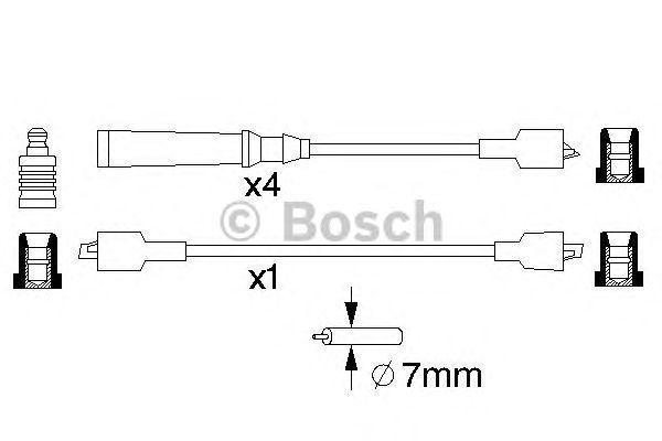 Комплект высоковольтных проводов BOSCH 0 986 357 013