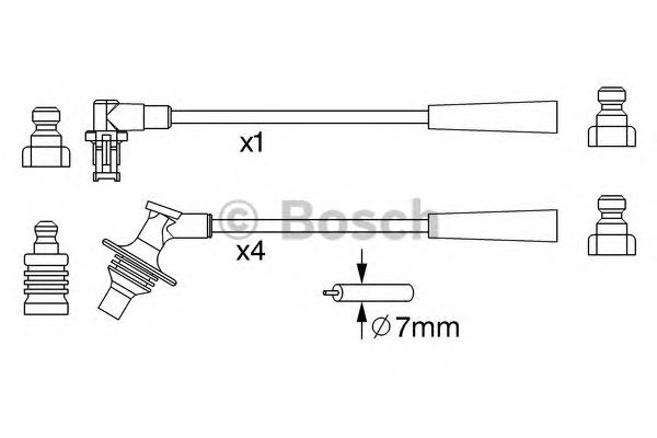 Комплект высоковольтных проводов BOSCH 0 986 357 230