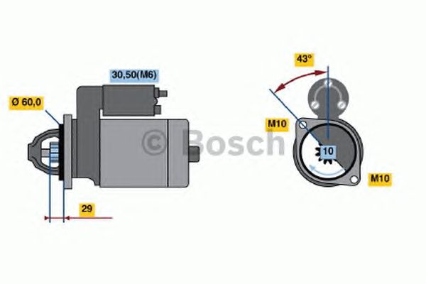 Стартер BOSCH 0 001 107 461