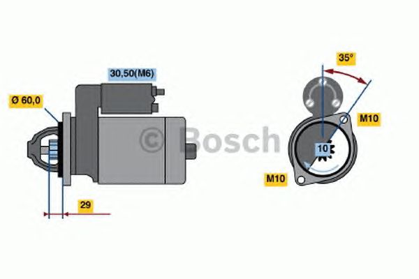 Стартер BOSCH 0 001 108 222