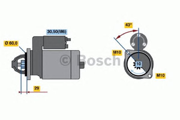Стартер BOSCH 0 001 108 403