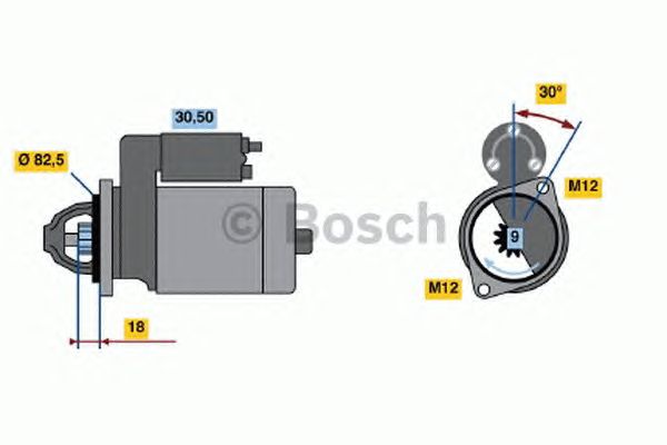 Стартер BOSCH 0 986 016 240