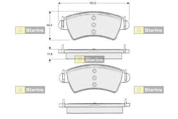 Тормозные колодки STARLINE BD S316