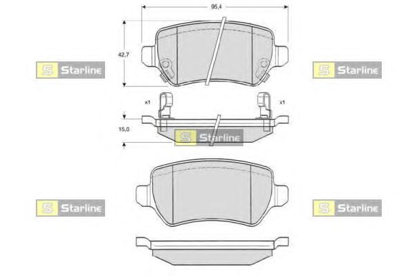 Тормозные колодки STARLINE BD S320