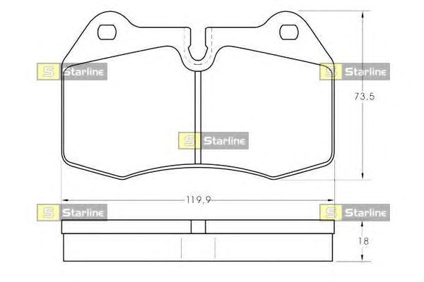Гальмівні колодки STARLINE BD S351