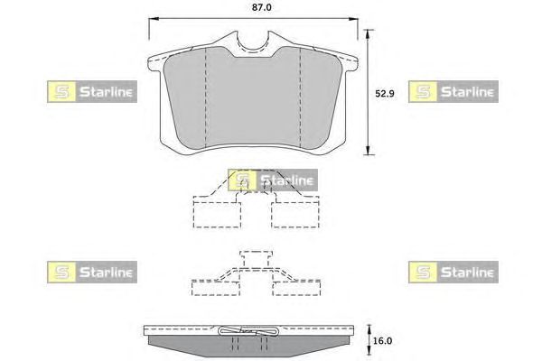 Тормозные колодки STARLINE BD S376