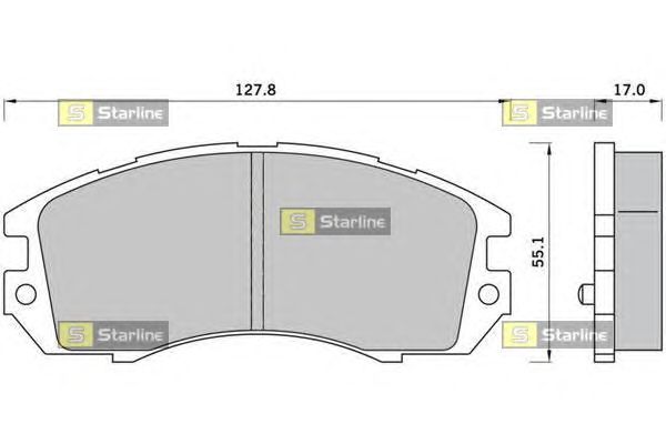 Тормозные колодки STARLINE BD S388