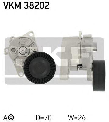 Натяжной ролик поликлинового ремня SKF VKM 38202