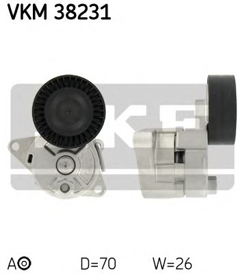 Натяжной ролик поликлинового ремня SKF VKM 38231