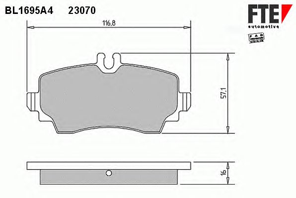 Тормозные колодки FTE BL1695A4