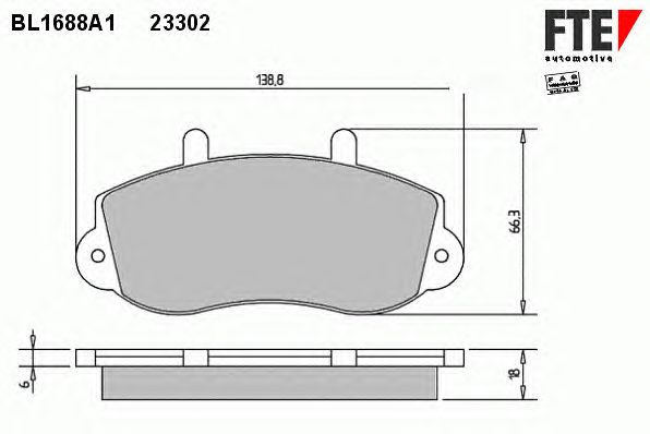 Тормозные колодки FTE BL1688A1