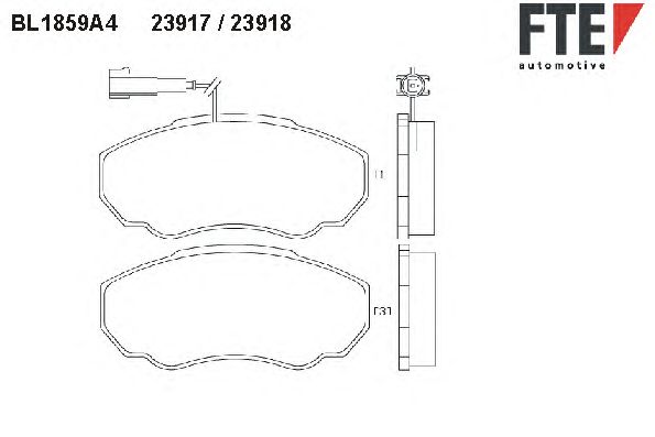 Тормозные колодки FTE BL1859A4