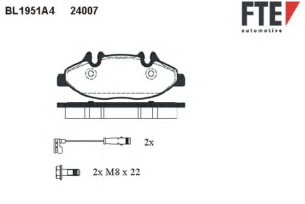 Тормозные колодки FTE BL1951A4