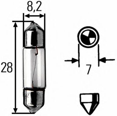 Лампа накаливания HELLA 8GM 002 094-121 (фонарь указателя поворота, фонарь сигнала торможения, стояночный / габаритный огонь)