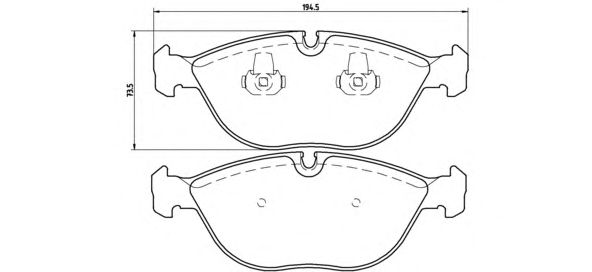 Тормозные колодки BREMBO P 06 019