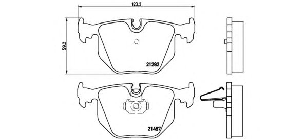 Гальмівні колодки BREMBO P 06 020