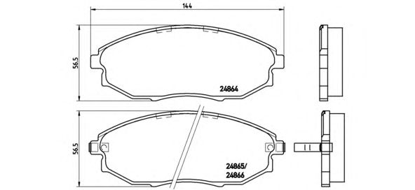 Тормозные колодки BREMBO P 10 007