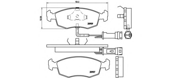 Тормозные колодки BREMBO P 24 007