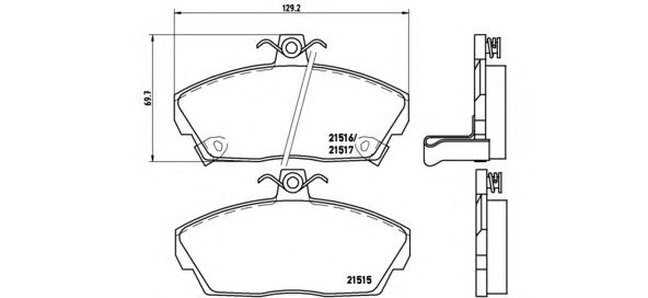 Тормозные колодки BREMBO P 28 020