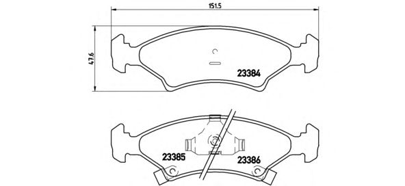 Тормозные колодки BREMBO P 30 009