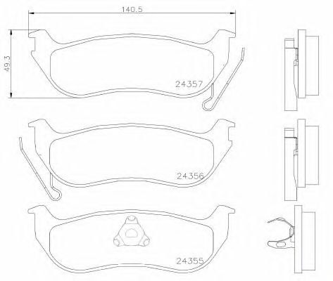 Тормозные колодки BREMBO P 37 009