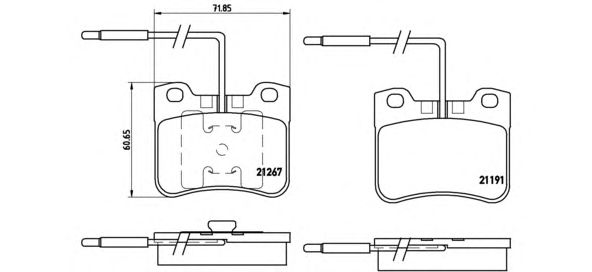 Тормозные колодки BREMBO P 61 047