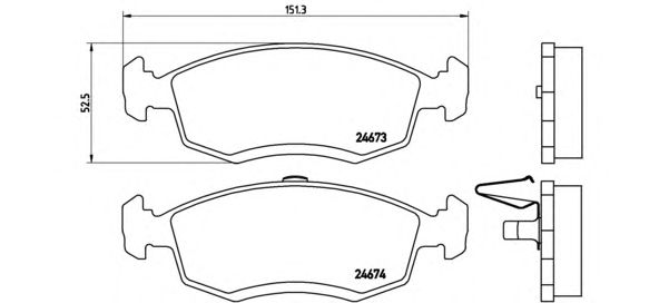 Тормозные колодки BREMBO P 68 039