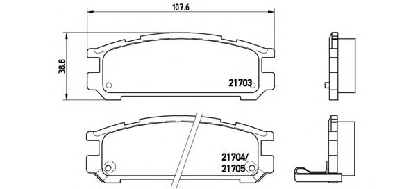 Тормозные колодки BREMBO P 78 005