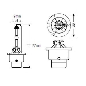 Лампа накаливания OSRAM 66240XNB (фара дальнего света, основная фара)